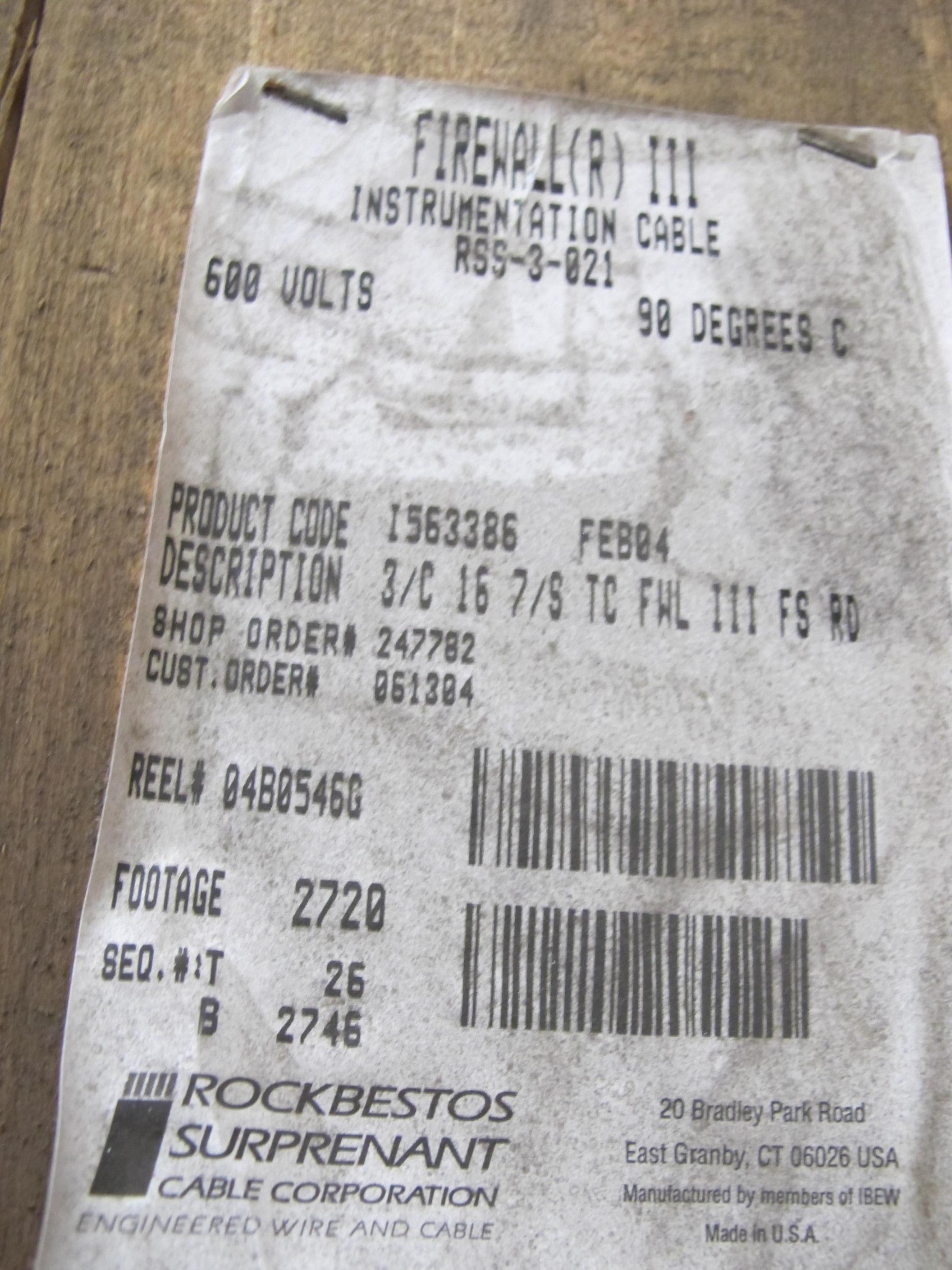 (5 PALLETS) MISC. ELECTRICAL WIRE, AND CABLE! (20+) INDIVIDUAL SPOOLS TO INCLUDE BUT NOT LIMITED TO: (1 SPOOL) CABLE, ELECTRICAL TYPE, 16 AWG SIZE, 600V RATING, COPPER MATERIAL, 3 CONDUCTOR, INSTRUMENTATION KIND. SHIELDED, CROSS-LINKED POLYETHYLENE INSULATED, RED, HYPALON (CSPE) JACKET, FIREWALL III, CABLE CODE J36, (6 SPOOLS) WIRE, ELECTRICAL TYPE, 14 AWG SIZE, 600V 90DEG C OPE RATING, RED COLOR, TEMP RATING, TINNED COPPER MATERIAL, SWITCHBOARD, SIS KIND. INSULATED, WITH HEAT, MOISTURE AND FLAME RESISTANT CROSS LINKED SYNTHETIC POLYMER CONSTRUCTION, ETC.. LOADING & HANDLING FEE $30-4077